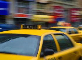 nyc taxi motion on 6th ave